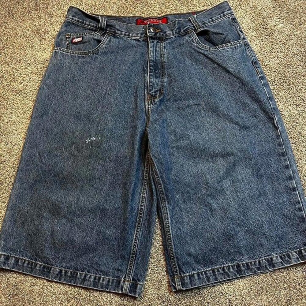 Vintage Y2K punk Mecca baggy long‎ shorts size 38